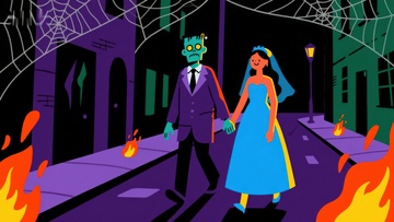 怪诞婚礼：新娘与怪物携手漫步