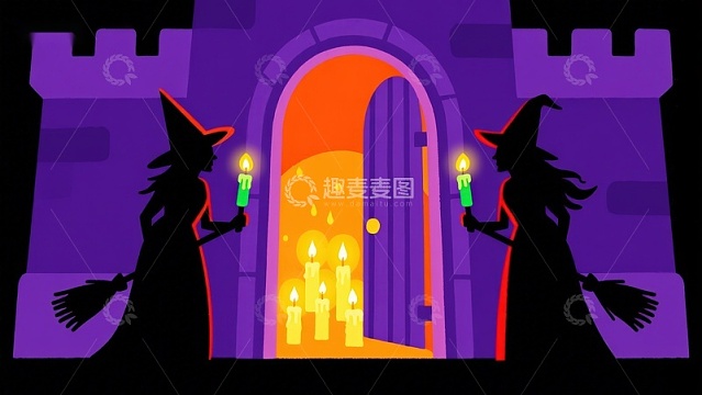 巫师门前的神秘夜晚