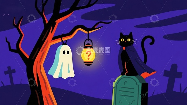 万圣夜猫与幽灵的神秘对话