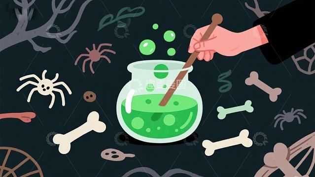 神秘魔法药水与万圣节元素