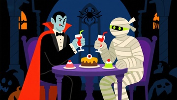 吸血鬼与木乃伊的神秘晚餐