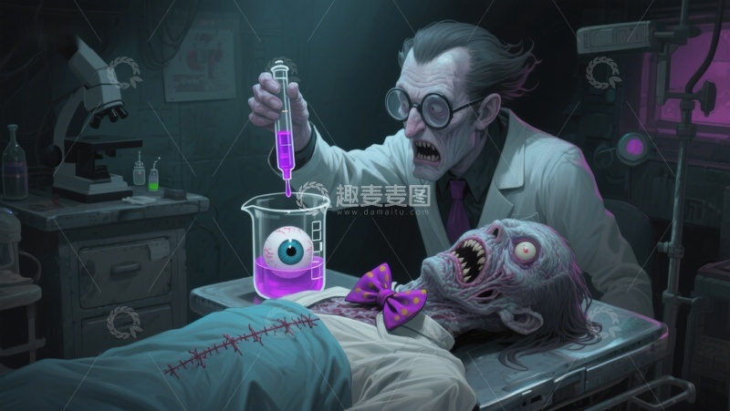 高清大图下载【趣麦麦图】疯狂科学家实验怪异生物