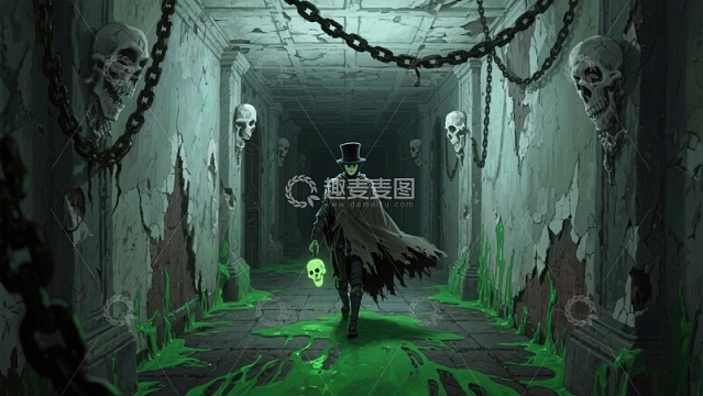 幽暗走廊中的神秘人物