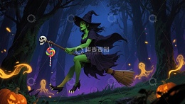 巫女夜行森林，糖果与幽灵相伴