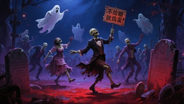 万圣节墓地狂欢夜