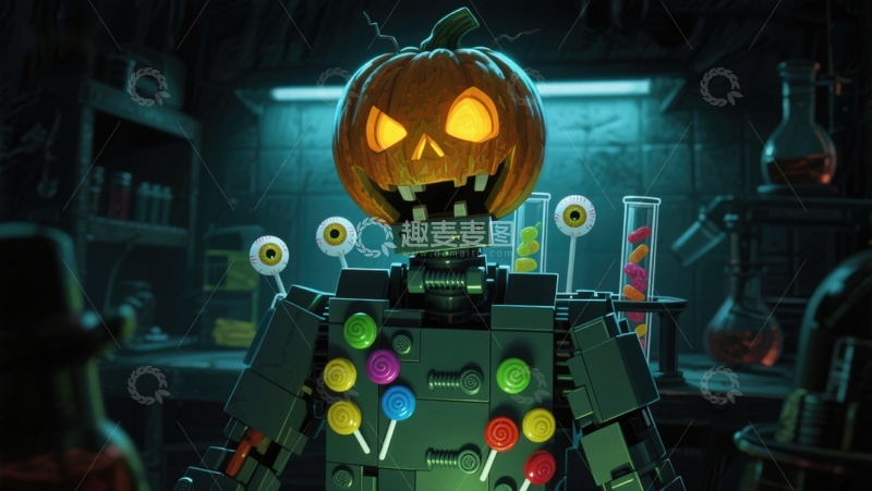 南瓜头机器人在实验室