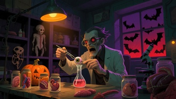 疯狂科学家在实验室进行诡异实验