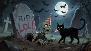 墓地里的僵尸派对