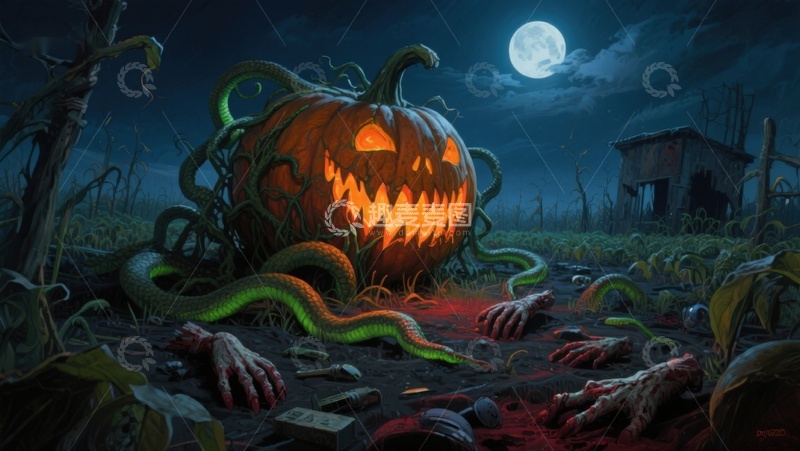 恐怖南瓜与蛇的幽灵之夜