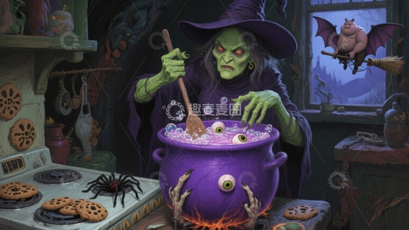 高清大图下载【趣麦麦图】女巫厨房魔法酿造