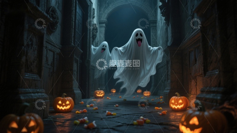 高清大图下载【趣麦麦图】幽灵在古老巷道中飘荡