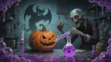 实验室里的南瓜与骷髅实验