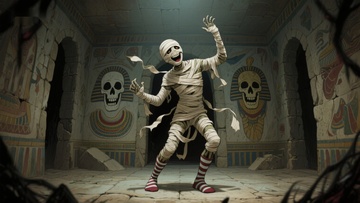 古墓中的木乃伊舞者