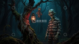 恐怖森林中的诡异人物与娃娃