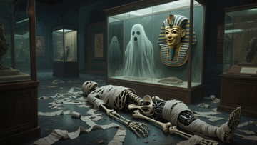 博物馆夜景：木乃伊与幽灵的神秘邂逅