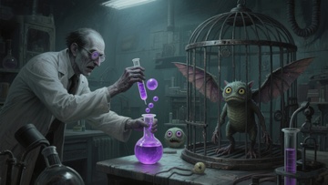 科学家与笼中生物的实验室奇遇