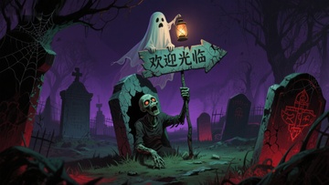 幽灵与僵尸欢迎来墓地