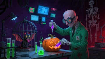 科学家在实验室中进行南瓜实验