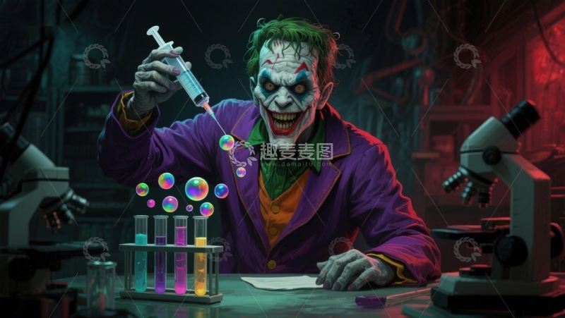 高清大图下载【趣麦麦图】实验室中的小丑实验