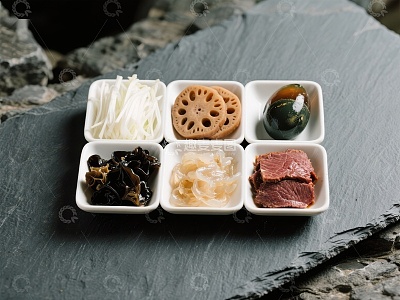 六格小碟精致食材展示