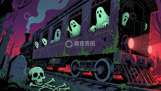 幽灵列车夜行墓地