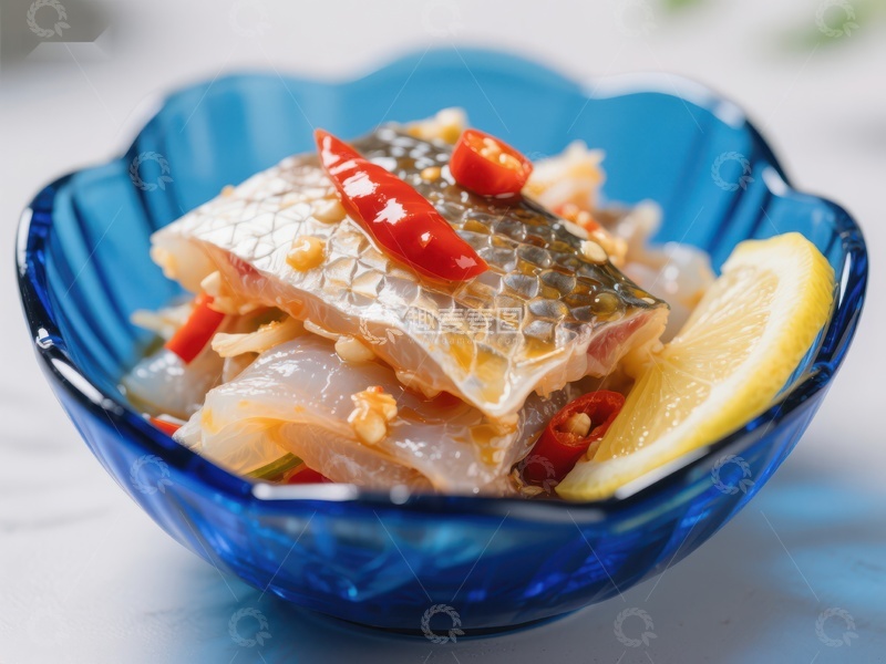 高清大图下载【趣麦麦图】柠檬辣椒腌鱼片