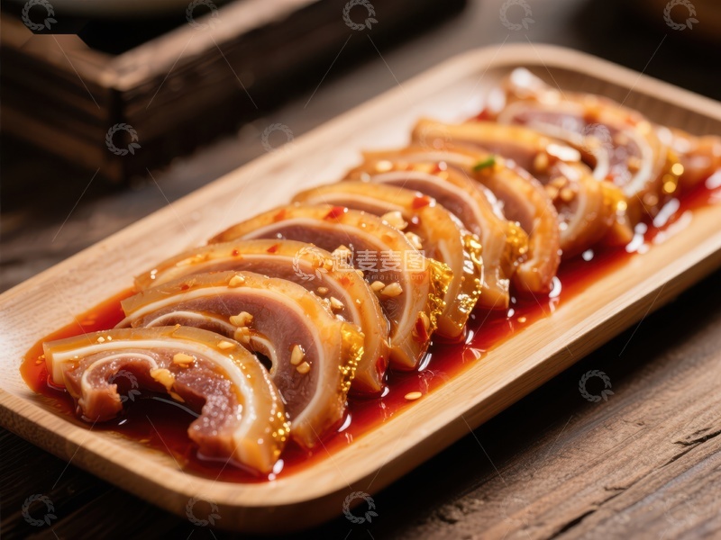 高清大图下载【趣麦麦图】红油拌猪耳，美味冷盘