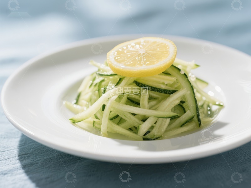 高清大图下载【趣麦麦图】柠檬黄瓜沙拉清新呈现