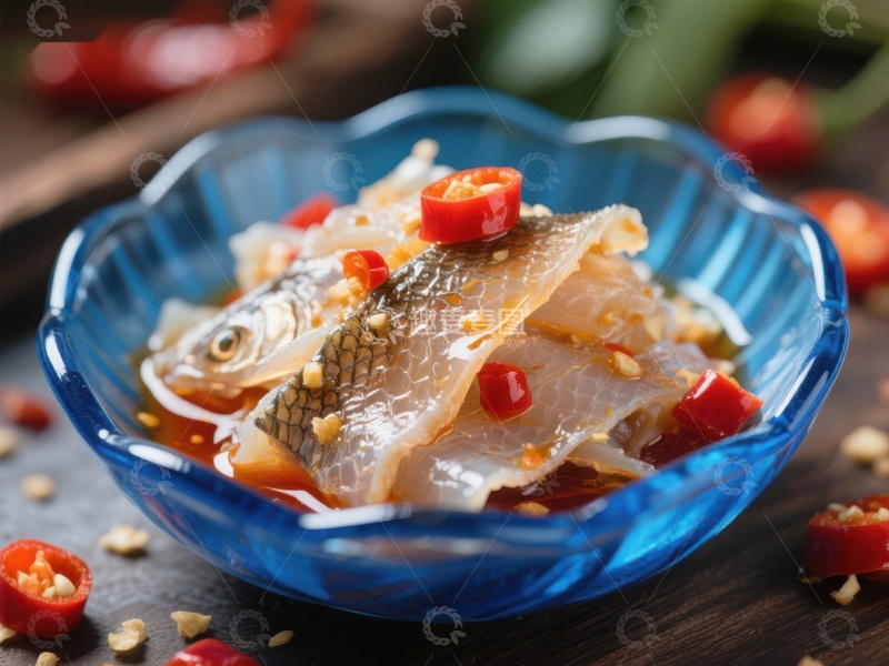 高清大图下载【趣麦麦图】酸辣鱼片，美味佳肴