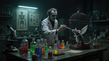 科学家在实验室为飞鼠实验