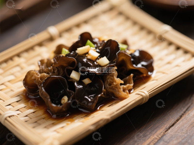 高清大图下载【趣麦麦图】凉拌木耳，清新爽口的家常小菜