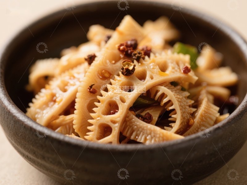 高清大图下载【趣麦麦图】莲藕片拌香料，美味小菜