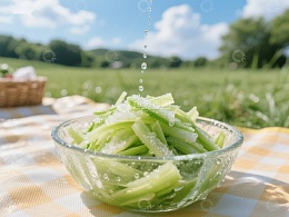 清凉黄瓜片，户外野餐享受