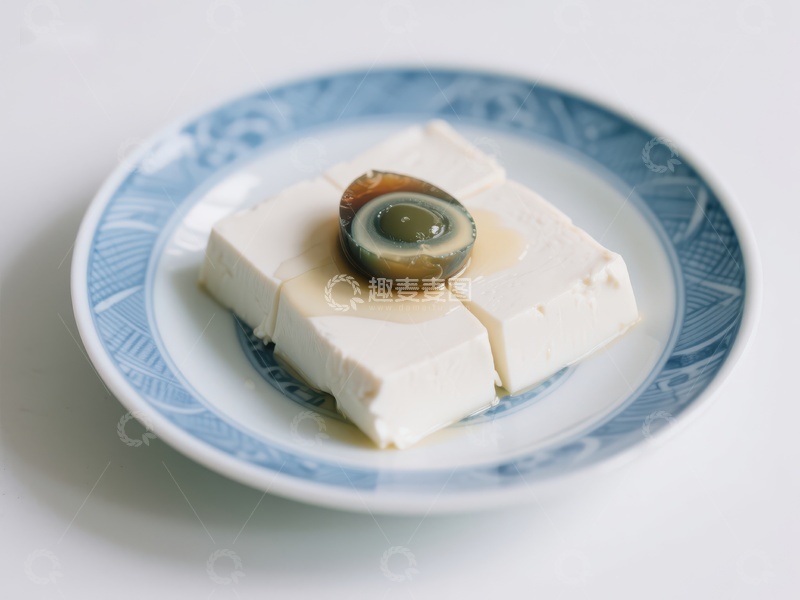 高清大图下载【趣麦麦图】豆腐配皮蛋，简约美食