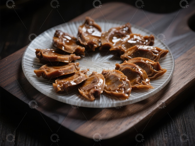 高清大图下载【趣麦麦图】酱香鸭舌精致摆盘