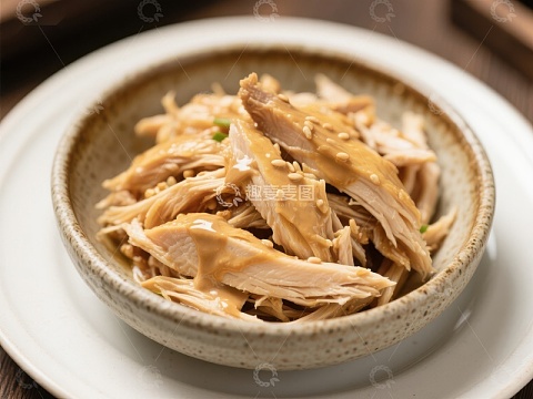 芝麻酱拌鸡丝，美味可口的中式凉菜