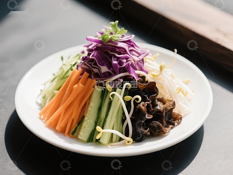 色彩缤纷的蔬菜沙拉