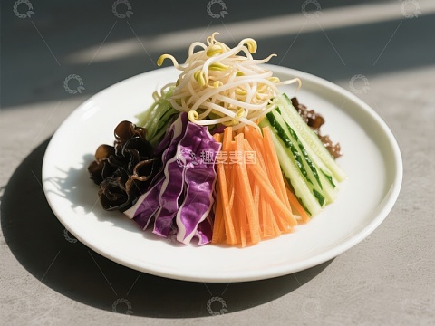 色彩缤纷的蔬菜沙拉