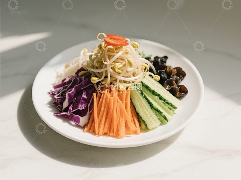 色彩缤纷的蔬菜沙拉