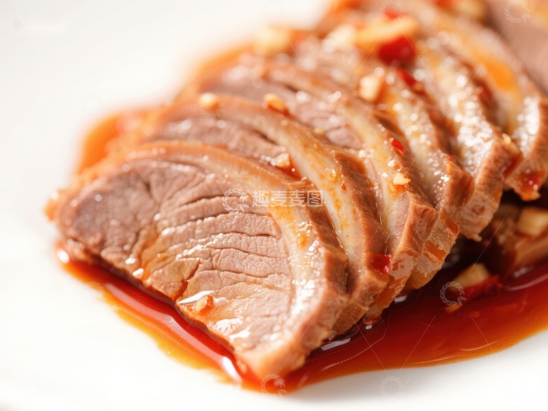 高清大图下载【趣麦麦图】红油浸润的切片肉食