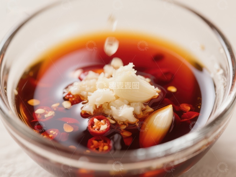 高清大图下载【趣麦麦图】蒜末辣椒酱油调味汁