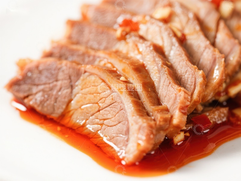 高清大图下载【趣麦麦图】红油浸润的切片肉食