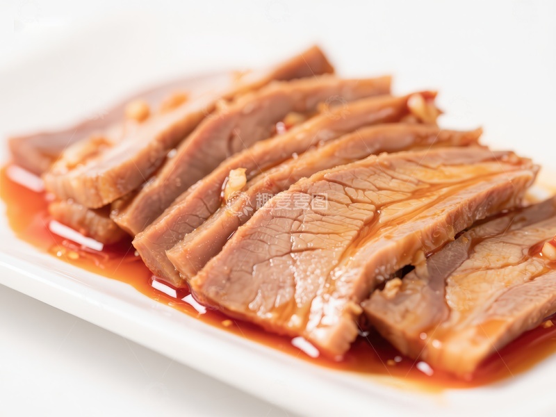 高清大图下载【趣麦麦图】-红烧肉片整齐摆盘