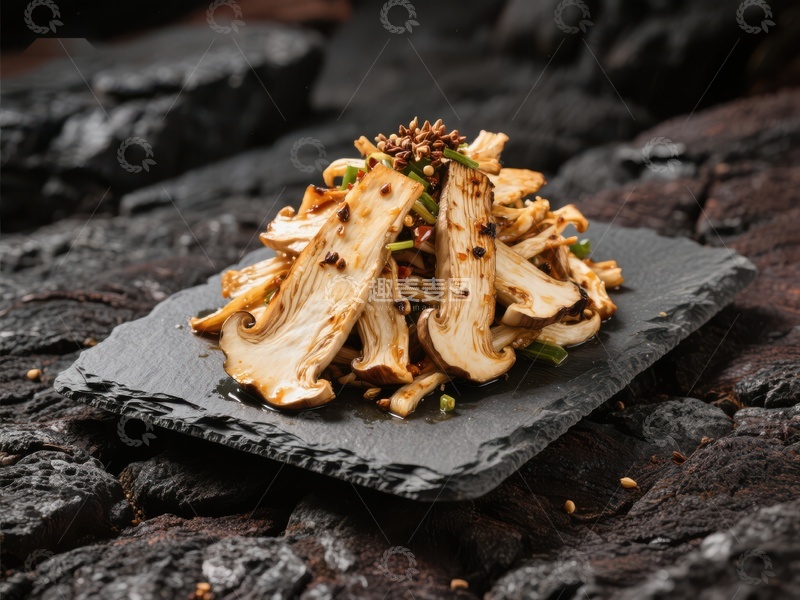 高清大图下载【趣麦麦图】香辣菌菇摆盘