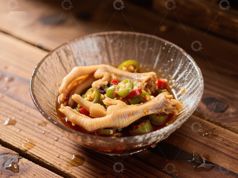 高清大图下载【趣麦麦图】香辣泡椒凤爪，美味可口