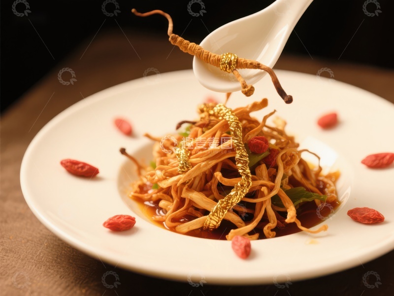 高清大图下载【趣麦麦图】精致虫草炖汤，滋补养生佳肴