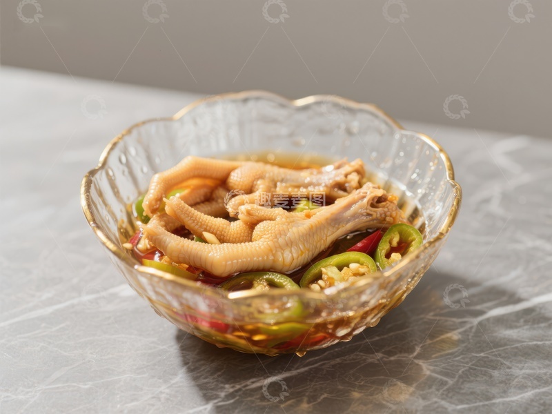 高清大图下载【趣麦麦图】酸辣鸡爪，清新美味