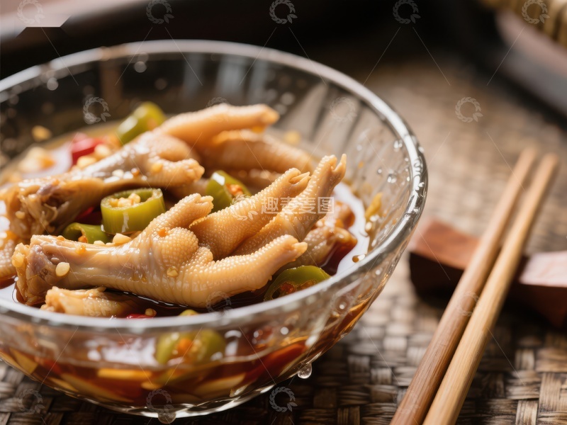 高清大图下载【趣麦麦图】泡椒凤爪，美味可口的传统小吃