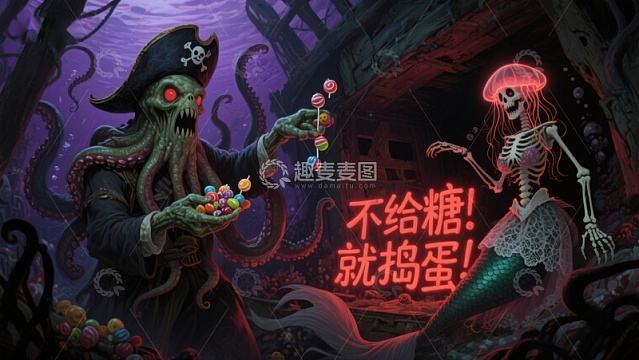 海盗与骷髅美人鱼的糖果交易