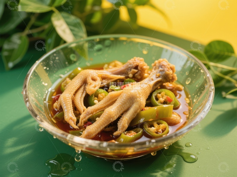 高清大图下载【趣麦麦图】-酸辣鸡爪，清新美味